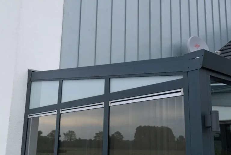 Dreiecksfenster Terrassenüberdachung