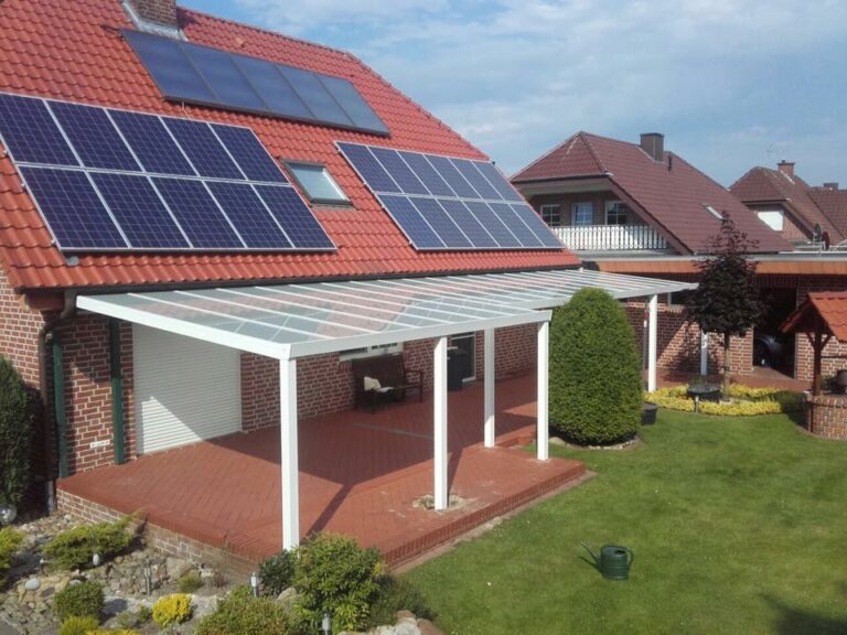 Terrassenüberdachung mit Sicherheitsglas