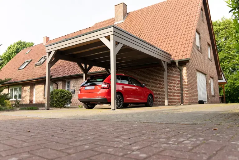 Einzelcarport mit Flachdach